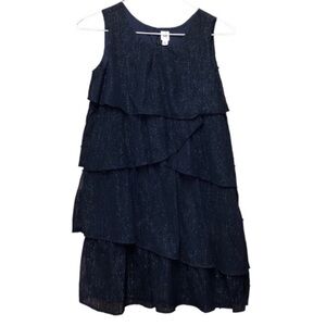 GAP KIDS Shimmering BLUE Tiered Layered SPARKLE Dress